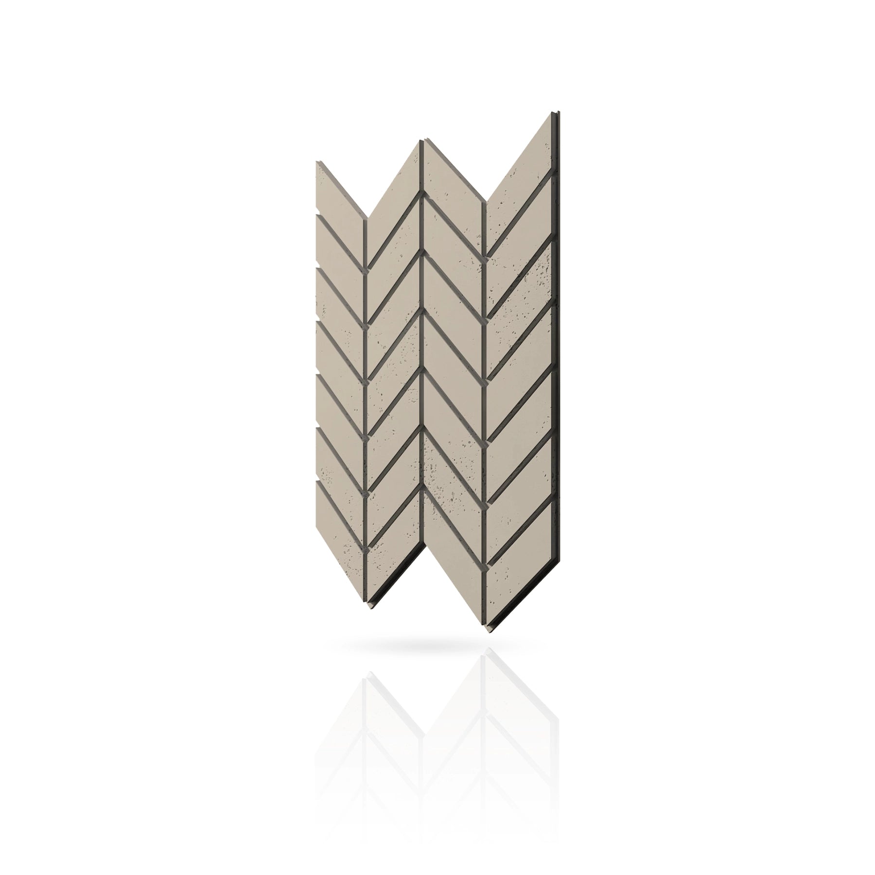 Concrete Cladding - HERRINGBONE M Wall Panels colour swatch on white background DecorMania.eu